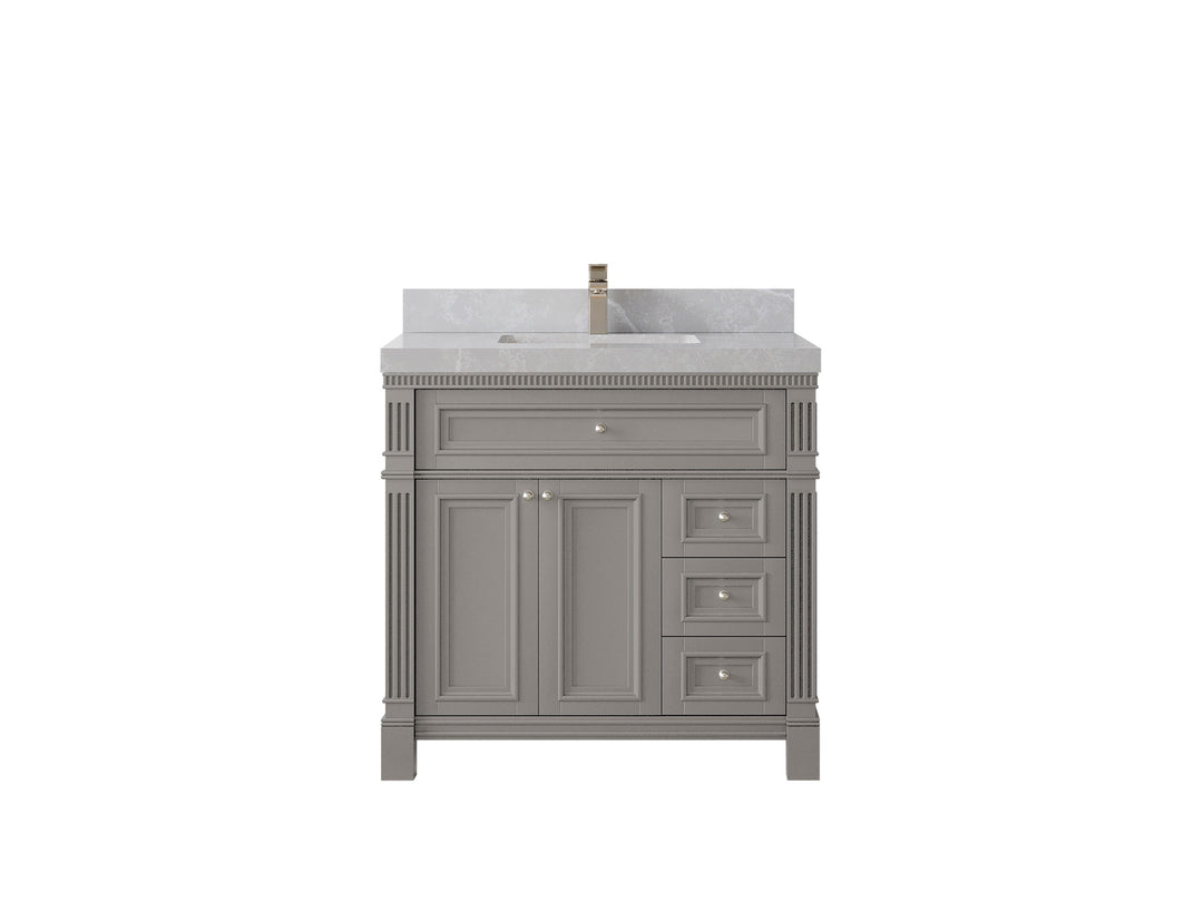 Paris 36 in. W x 22 in. D Center Sink Bathroom Vanity