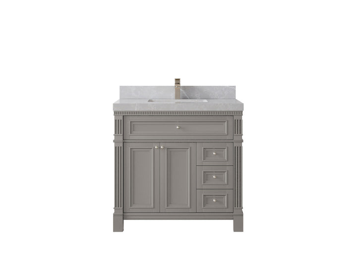 Paris 36 in. W x 22 in. D Center Sink Bathroom Vanity - photo 31