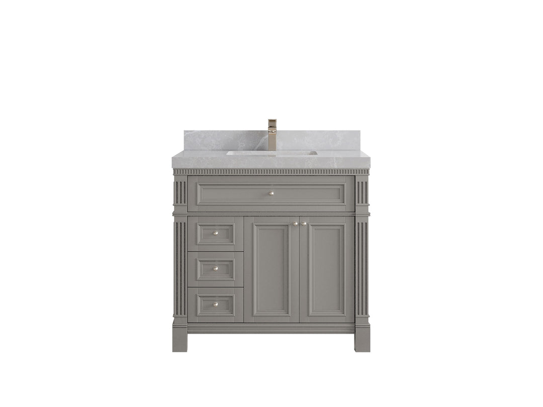 Paris 36 in. W x 22 in. D Center Sink Bathroom Vanity