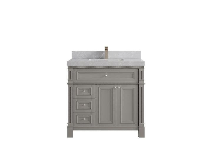 Paris 36 in. W x 22 in. D Center Sink Bathroom Vanity - photo 32