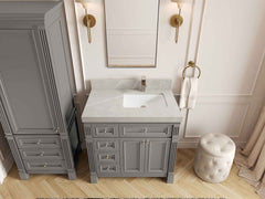 Paris 36 in. W x 22 in. D Right Offset Sink Bathroom Vanity - photo 19