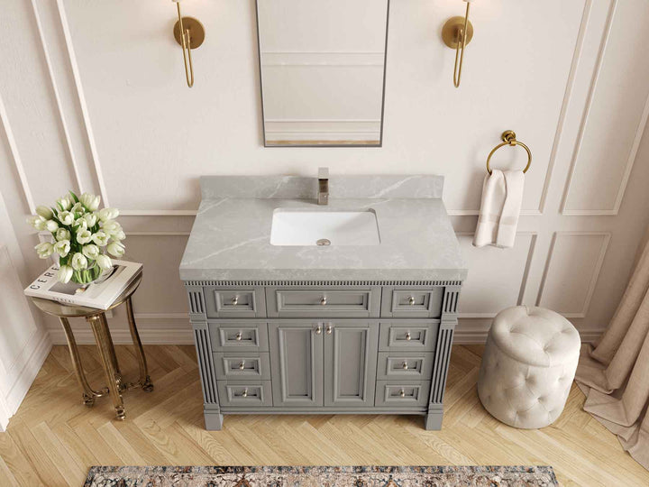 Paris 42 in. W x 22 in. D Single Sink Bathroom Vanity - photo 36