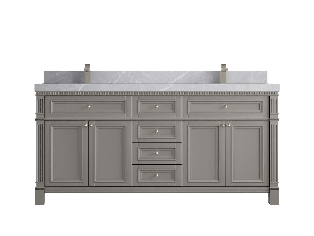 Paris 72 in. W x 22 in. D Double Sink Bathroom Vanity