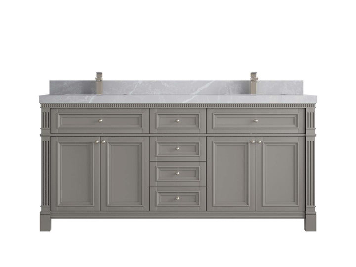 Paris 72 in. W x 22 in. D Double Sink Bathroom Vanity - photo 35