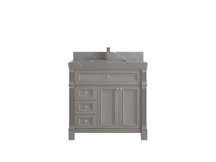 Paris 36 in. W x 22 in. D Center Sink Bathroom Vanity - photo 34