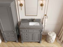 Paris 36 in. W x 22 in. D Right Offset Sink Bathroom Vanity - photo 20