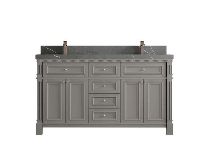 Paris 60 in. W x 22 in. D Double Sink Bathroom Vanity - photo 34