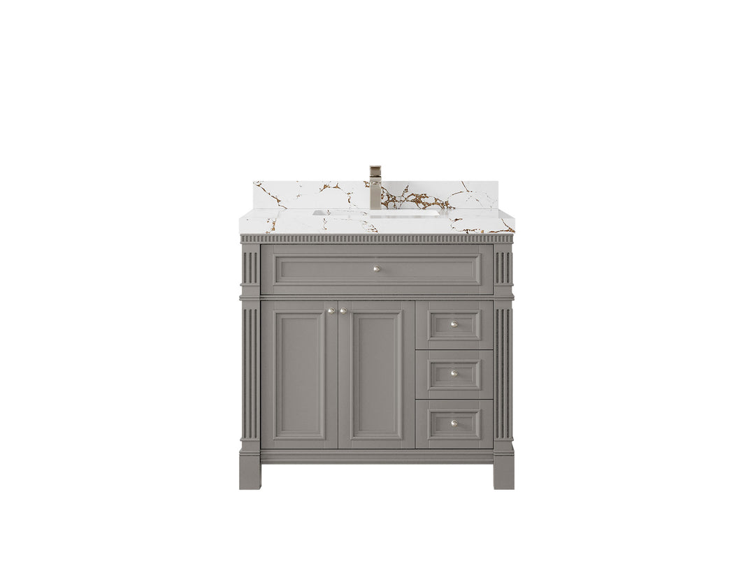Paris 36 in. W x 22 in. D Center Sink Bathroom Vanity