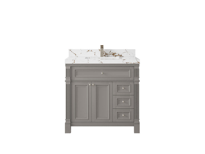 Paris 36 in. W x 22 in. D Center Sink Bathroom Vanity - photo 35