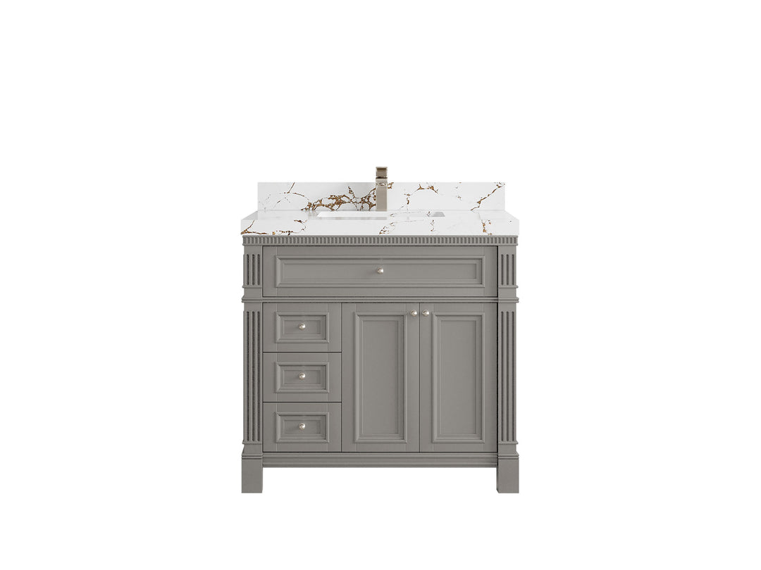 Paris 36 in. W x 22 in. D Center Sink Bathroom Vanity