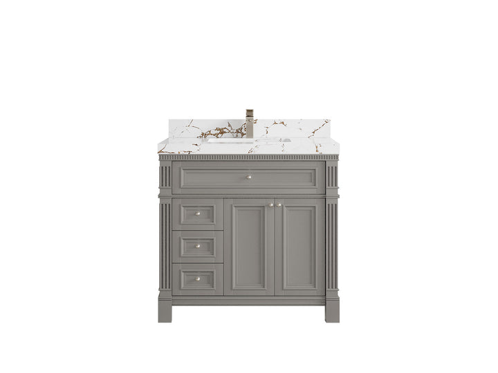 Paris 36 in. W x 22 in. D Center Sink Bathroom Vanity - photo 36