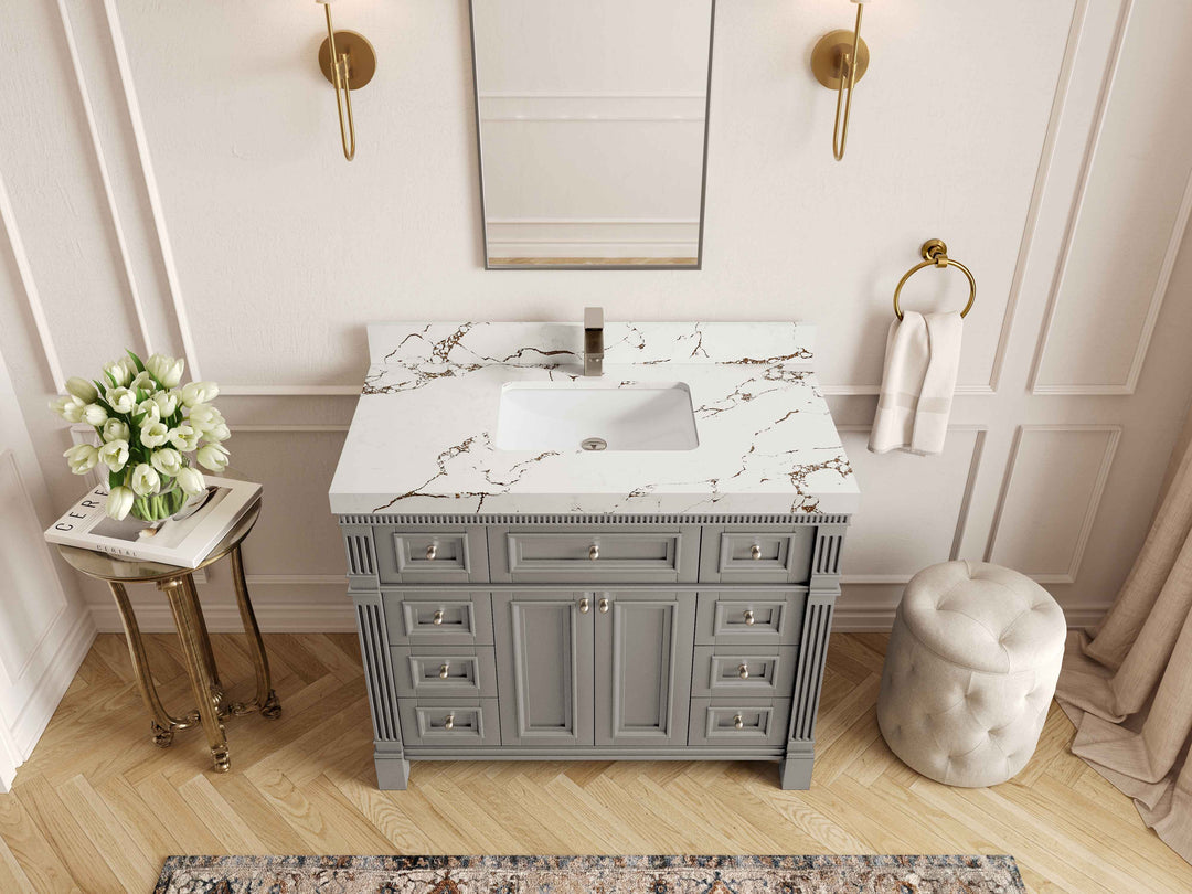 Paris 42 in. W x 22 in. D Single Sink Bathroom Vanity