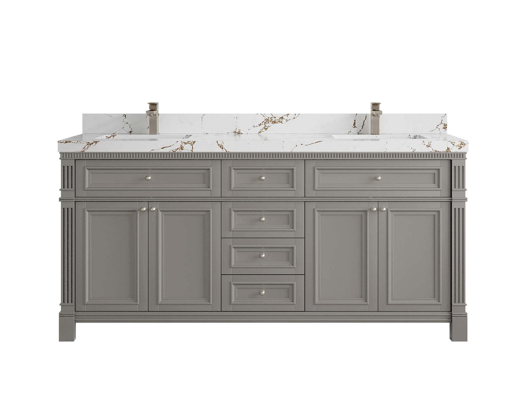 Paris 72 in. W x 22 in. D Double Sink Bathroom Vanity