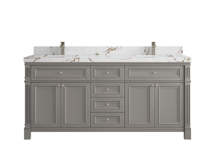 Paris 72 in. W x 22 in. D Double Sink Bathroom Vanity - photo 39