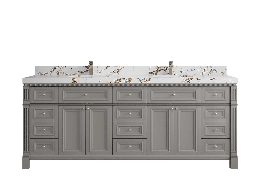 Paris 84 in. W x 22 in. D Double Sink Bathroom Vanity