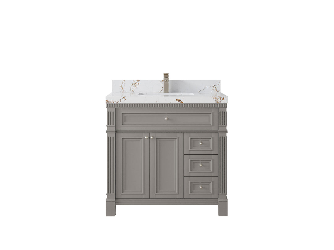 Paris 36 in. W x 22 in. D Center Sink Bathroom Vanity
