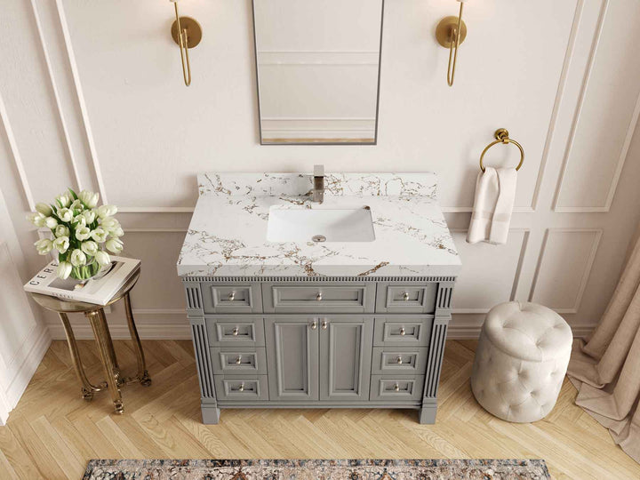 Paris 42 in. W x 22 in. D Single Sink Bathroom Vanity - photo 42