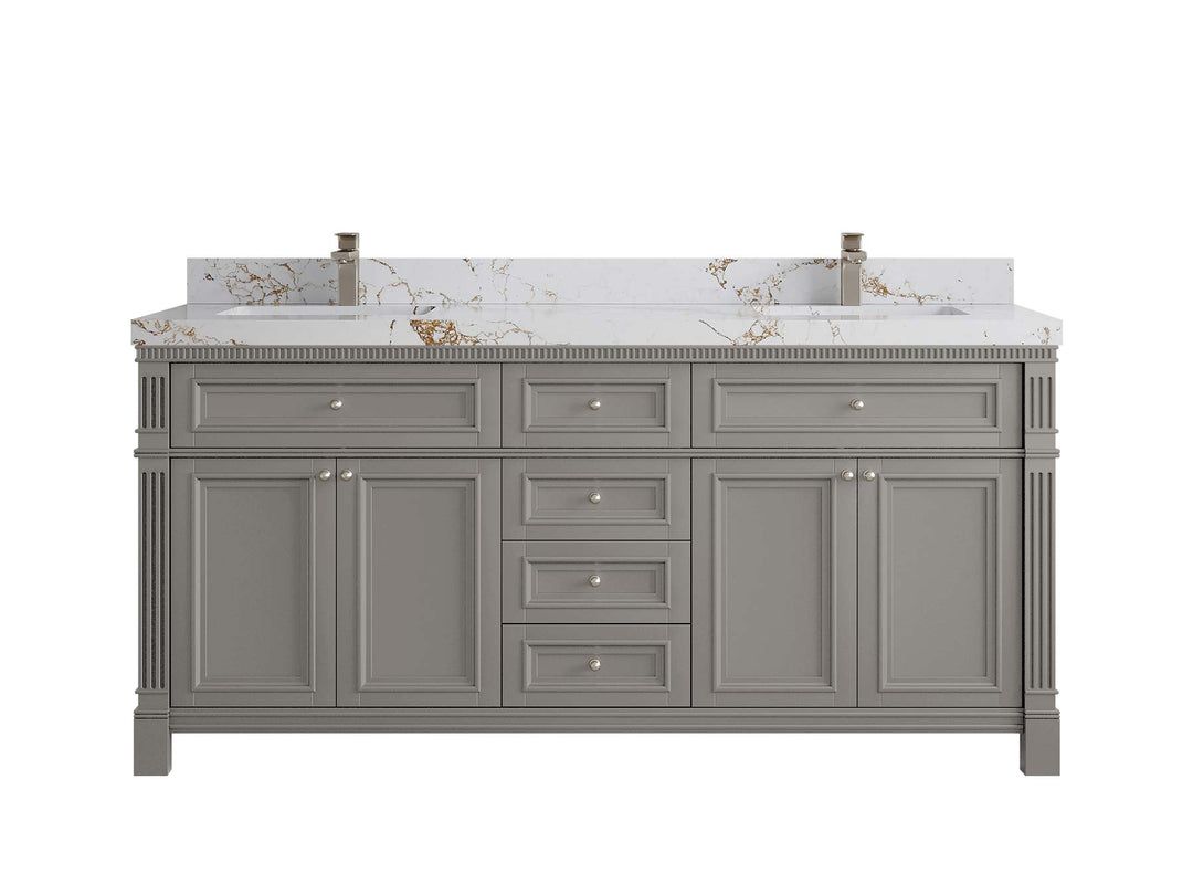 Paris 72 in. W x 22 in. D Double Sink Bathroom Vanity