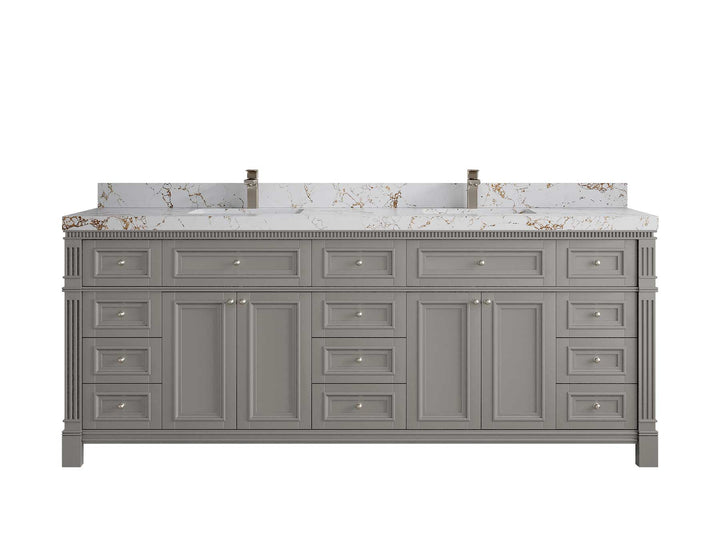 Paris 84 in. W x 22 in. D Double Sink Bathroom Vanity - photo 38