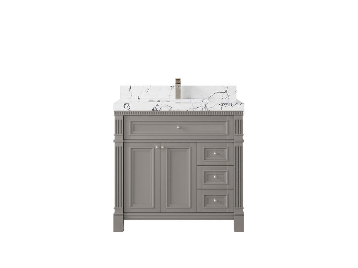 Paris 36 in. W x 22 in. D Center Sink Bathroom Vanity - photo 39
