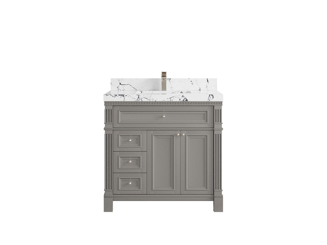 Paris 36 in. W x 22 in. D Center Sink Bathroom Vanity