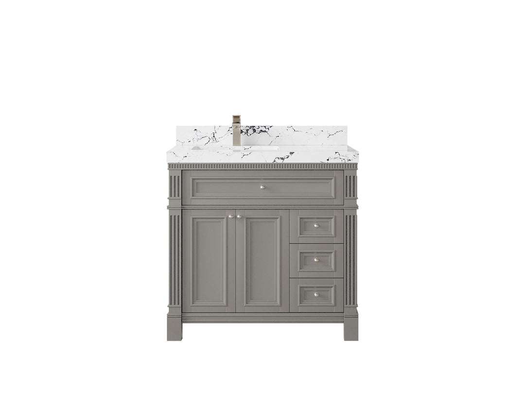 Paris 36 in. W x 22 in. D Left Offset Sink Bathroom Vanity