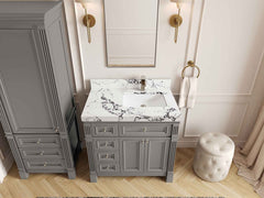 Paris 36 in. W x 22 in. D Right Offset Sink Bathroom Vanity - photo 23