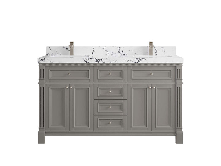 Paris 60 in. W x 22 in. D Double Sink Bathroom Vanity - photo 40