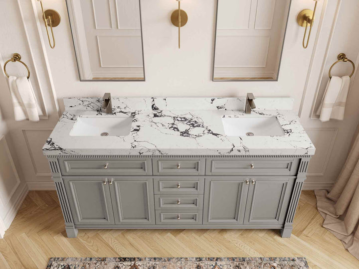Paris 72 in. W x 22 in. D Double Sink Bathroom Vanity - photo 42