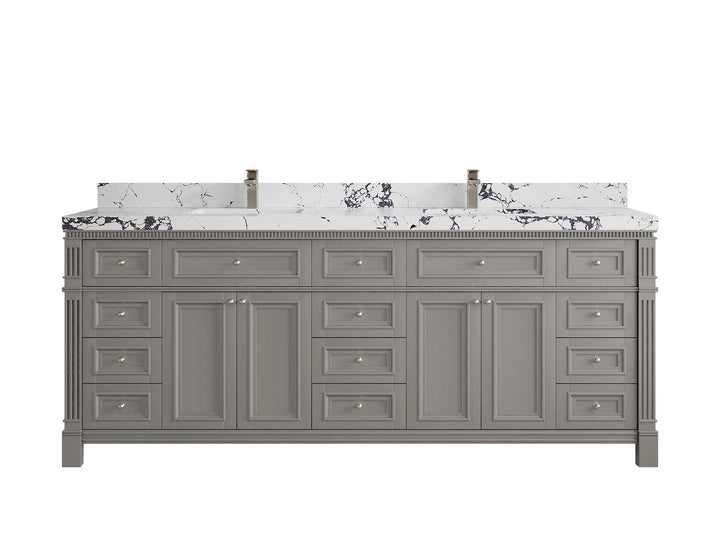 Paris 84 in. W x 22 in. D Double Sink Bathroom Vanity - photo 40