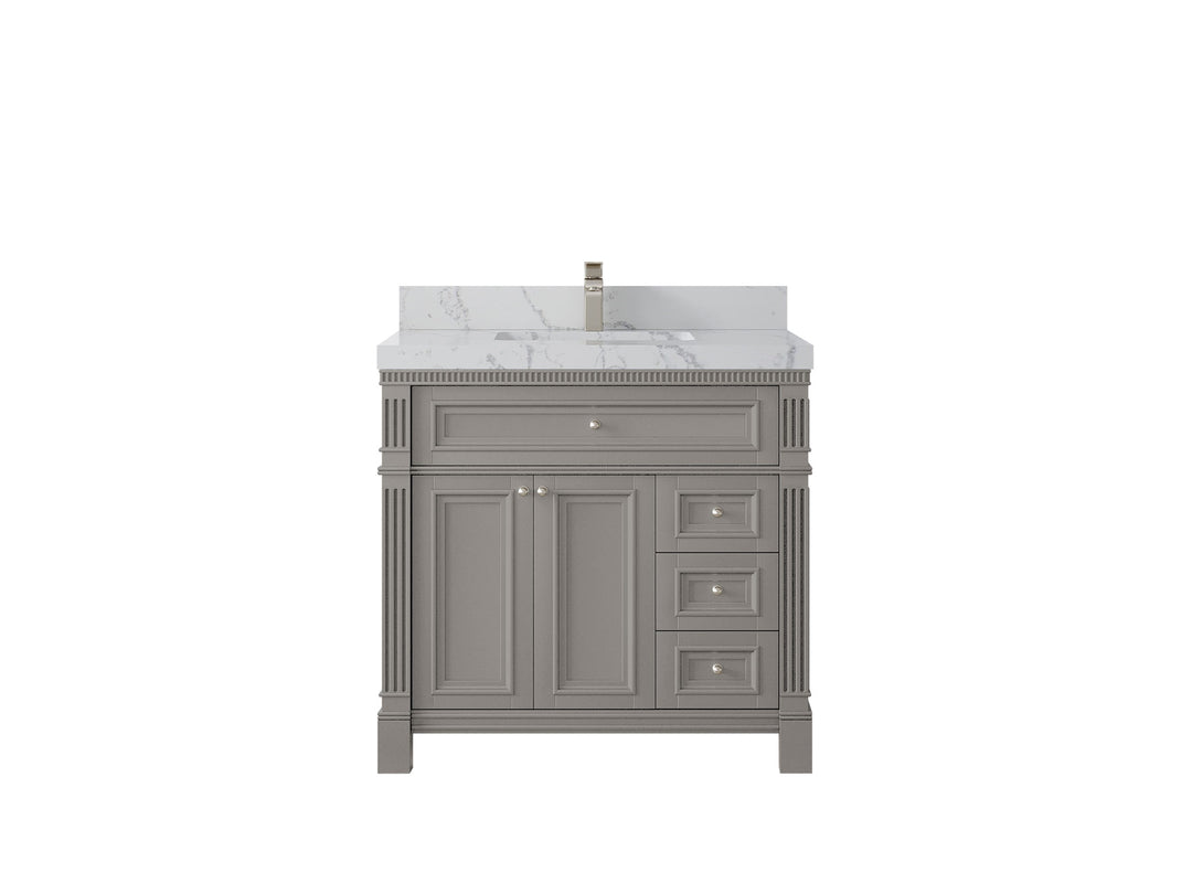 Paris 36 in. W x 22 in. D Center Sink Bathroom Vanity