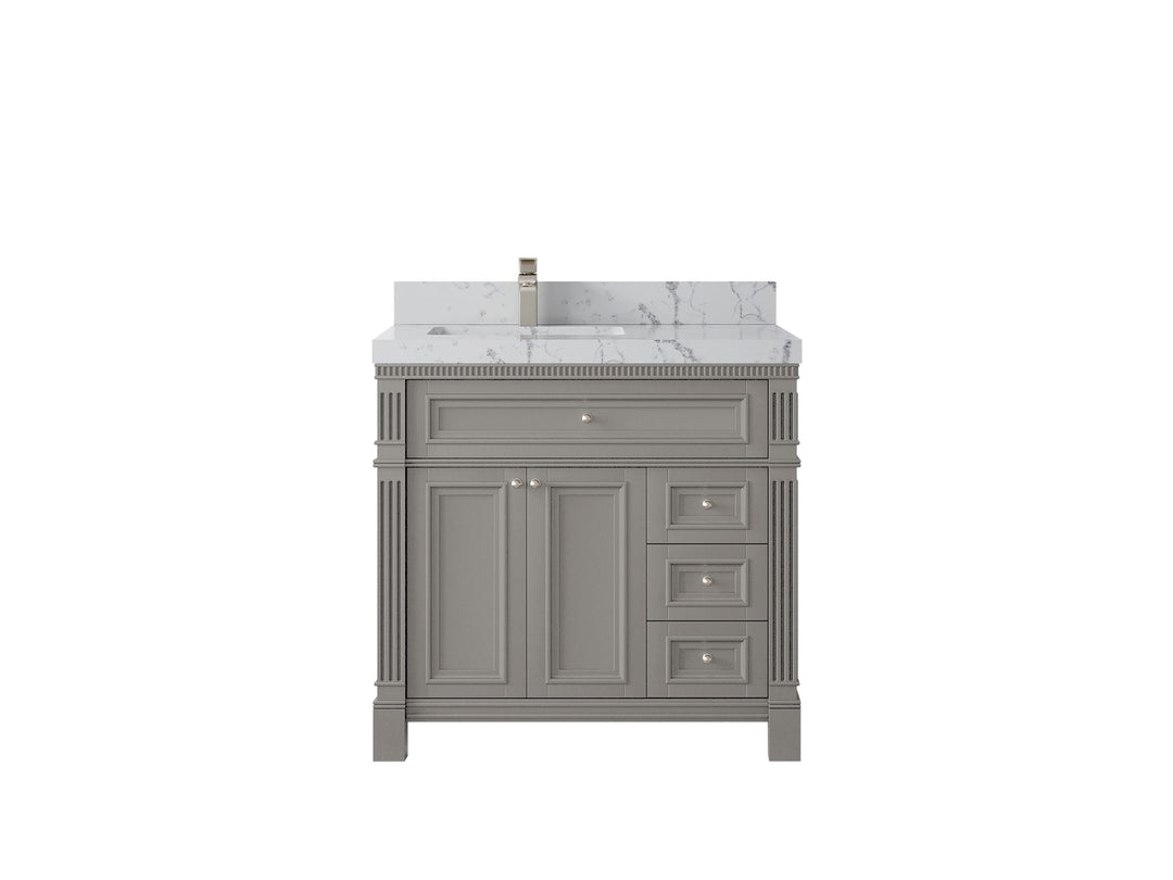 Paris 36 in. W x 22 in. D Left Offset Sink Bathroom Vanity