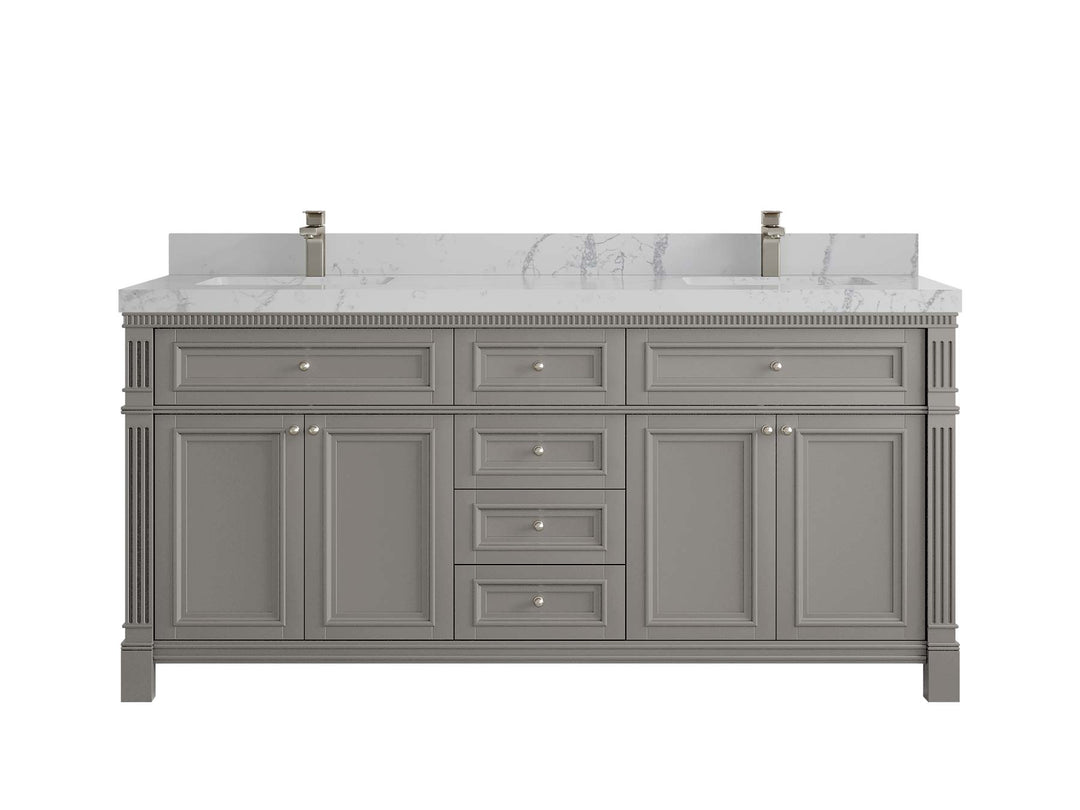Paris 72 in. W x 22 in. D Double Sink Bathroom Vanity
