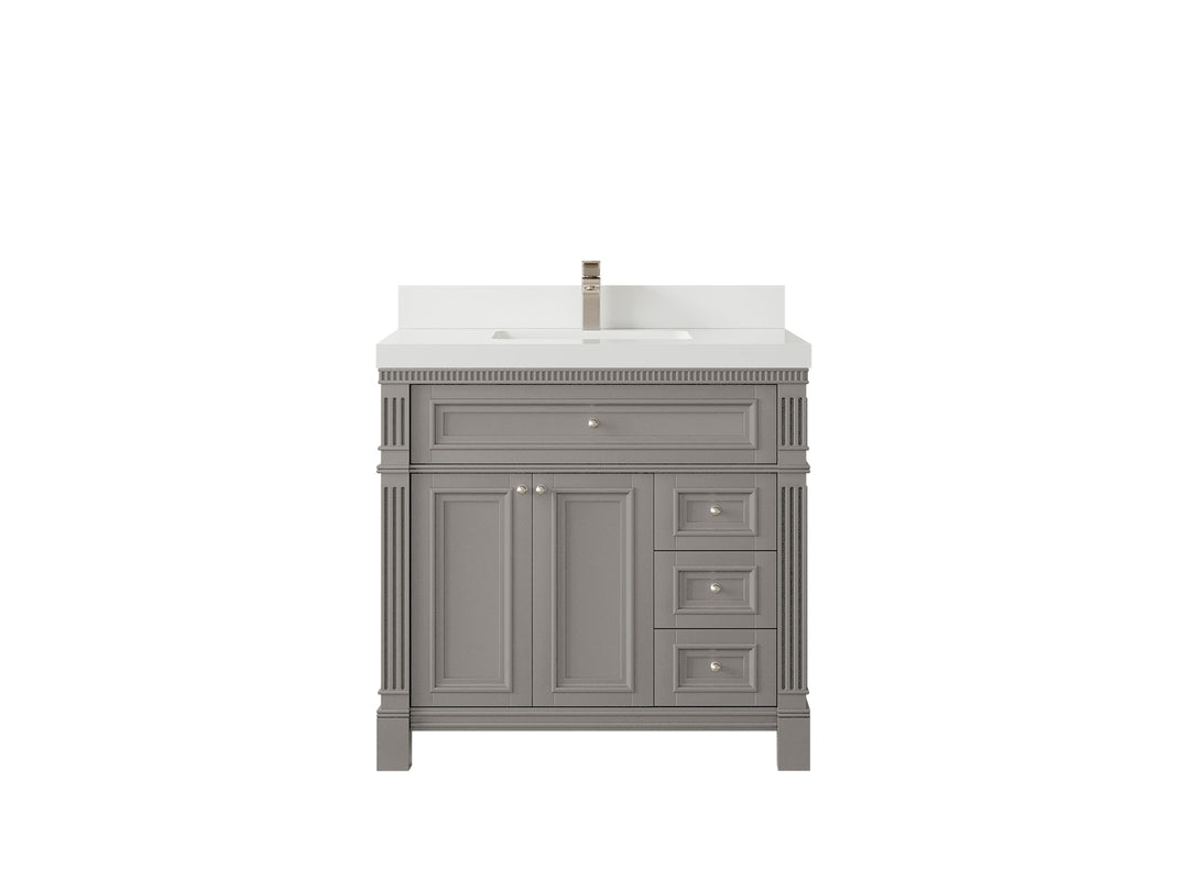 Paris 36 in. W x 22 in. D Center Sink Bathroom Vanity