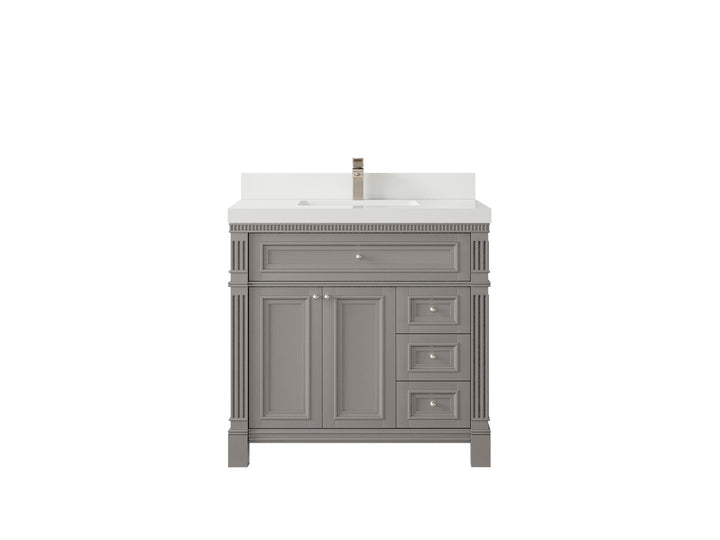 Paris 36 in. W x 22 in. D Center Sink Bathroom Vanity - photo 43