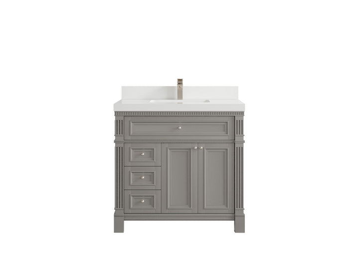 Paris 36 in. W x 22 in. D Center Sink Bathroom Vanity - photo 44
