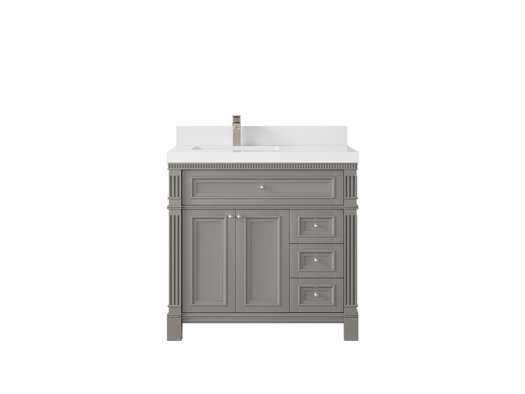 Paris 36 in. W x 22 in. D Left Offset Sink Bathroom Vanity