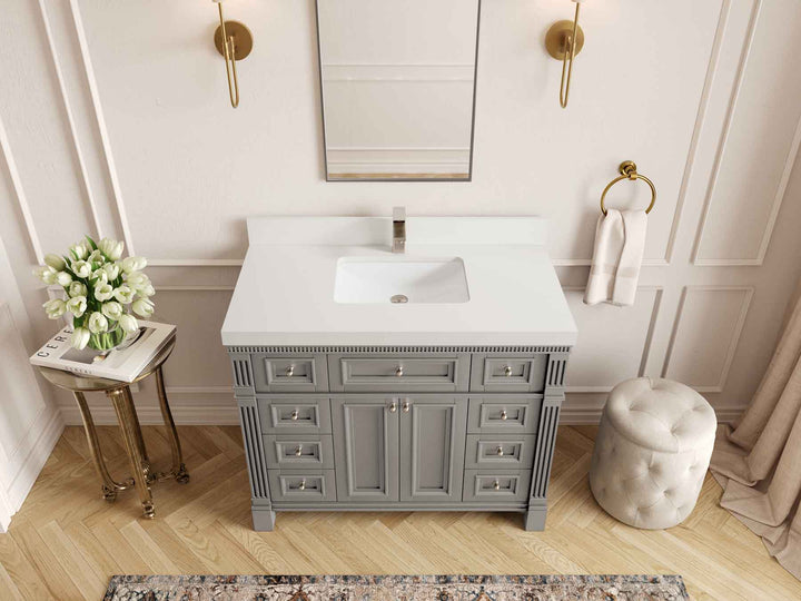 Paris 42 in. W x 22 in. D Single Sink Bathroom Vanity - photo 48