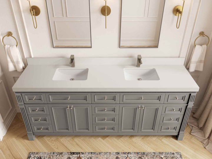 Paris 84 in. W x 22 in. D Double Sink Bathroom Vanity - photo 43
