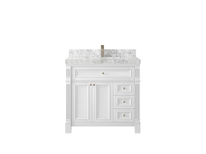 Paris 36 in. W x 22 in. D Center Sink Bathroom Vanity - photo 20