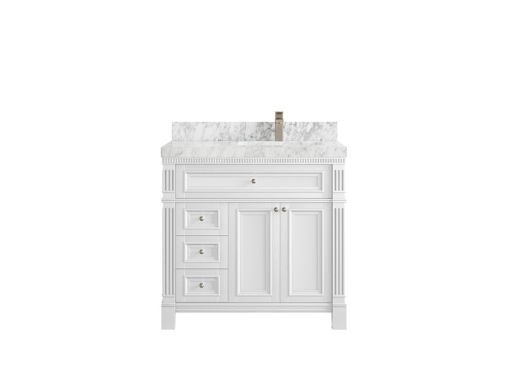 Paris 36 in. W x 22 in. D Right Offset Sink Bathroom Vanity - photo 8