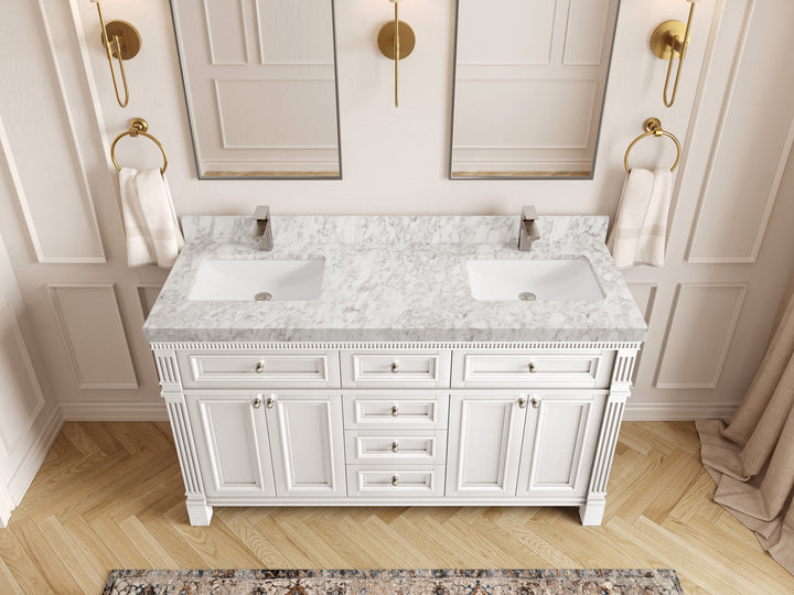 Paris 60 in. W x 22 in. D Double Sink Bathroom Vanity - photo 19