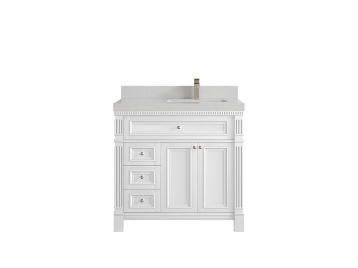 Paris 36 in. W x 22 in. D Right Offset Sink Bathroom Vanity - photo 10