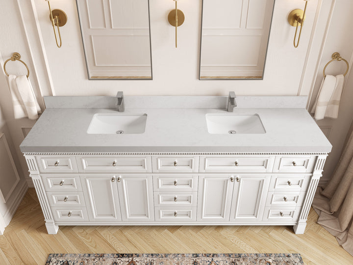 Paris 84 in. W x 22 in. D Double Sink Bathroom Vanity - photo 21