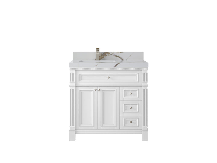 Paris 36 in. W x 22 in. D Left Offset Sink Bathroom Vanity - photo 10