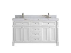 Paris 60 in. W x 22 in. D Double Sink Bathroom Vanity - photo 10