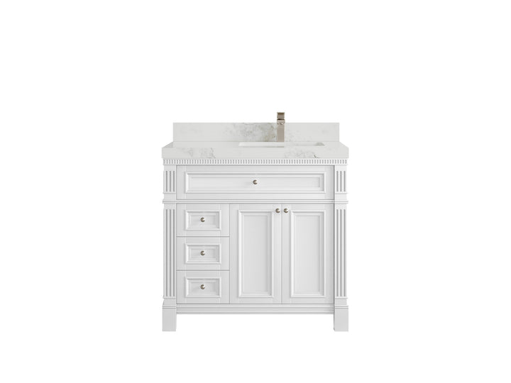 Paris 36 in. W x 22 in. D Right Offset Sink Bathroom Vanity - photo 18