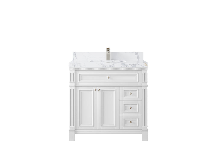 Paris 36 in. W x 22 in. D Center Sink Bathroom Vanity - photo 16