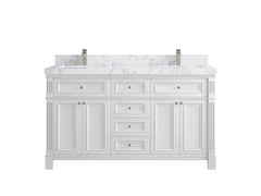 Paris 60 in. W x 22 in. D Double Sink Bathroom Vanity - photo 16