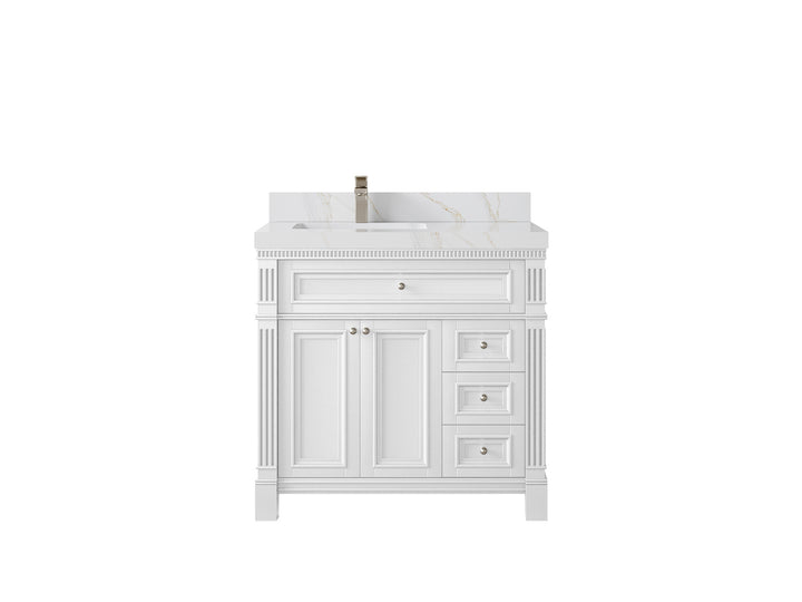 Paris 36 in. W x 22 in. D Left Offset Sink Bathroom Vanity - photo 18